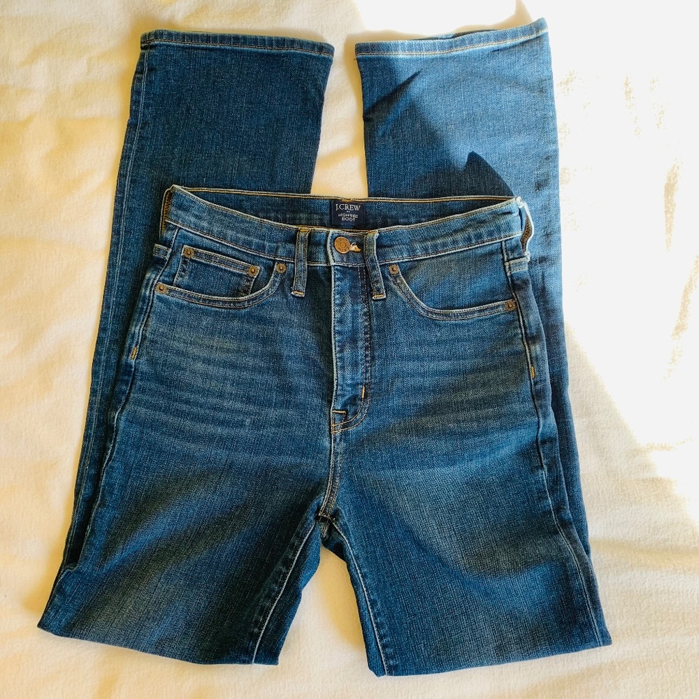 J. Crew High Rise Boot Cut Denim Jeans Size 27